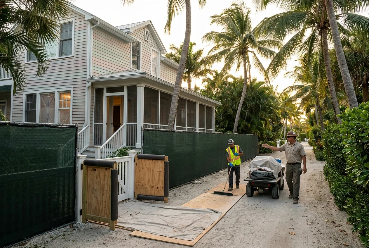 Crew coordinating delivery schedules around narrow island roads